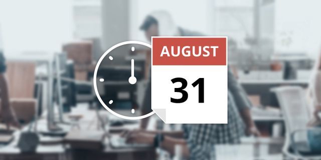 Horário do Departamento Financeiro FBS no dia 31 de agosto