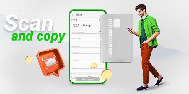 Novidades no aplicativo FBS CopyTrade: escaneie seu cartão para facilitar as transações!